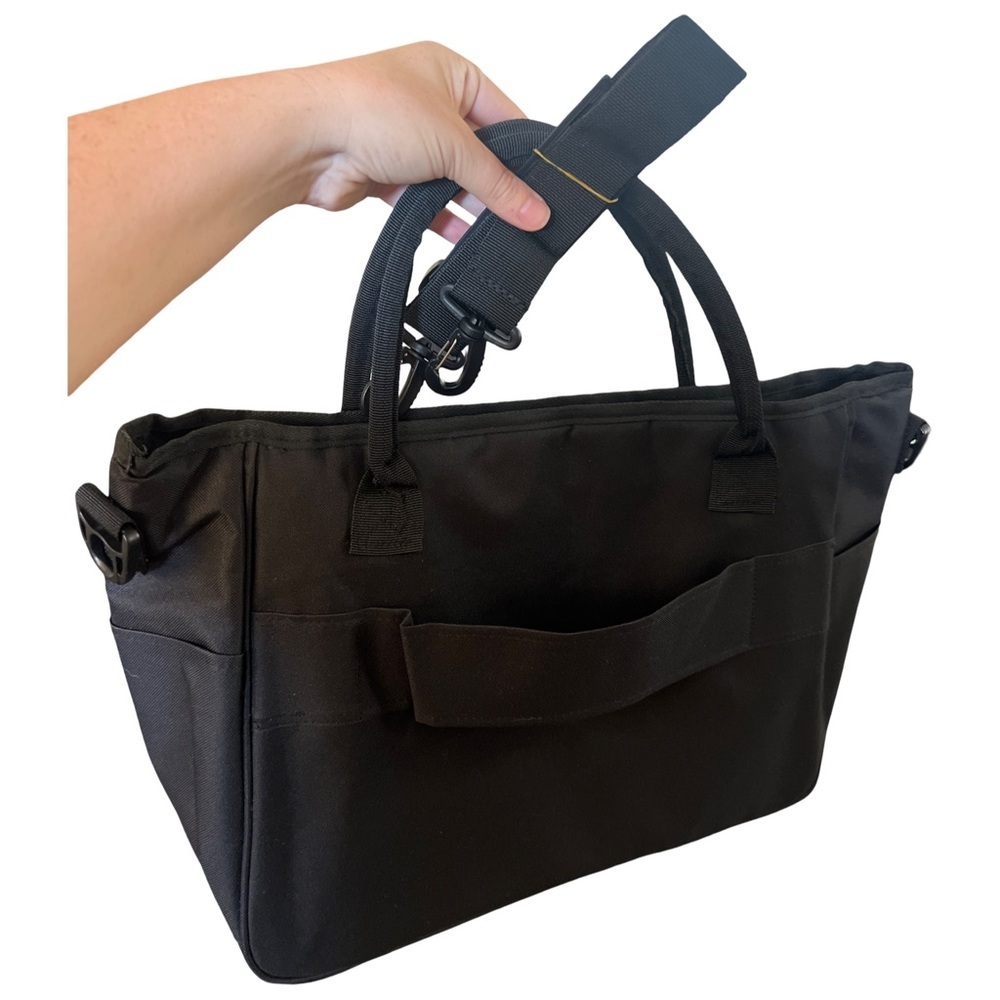 Black Zippered Tote Shoulder Crossbody Travel Bag Chukchansi Casino - Picture 4 of 7